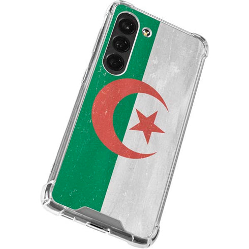 Algeria Flag Distressed Galaxy S23 Clear Case